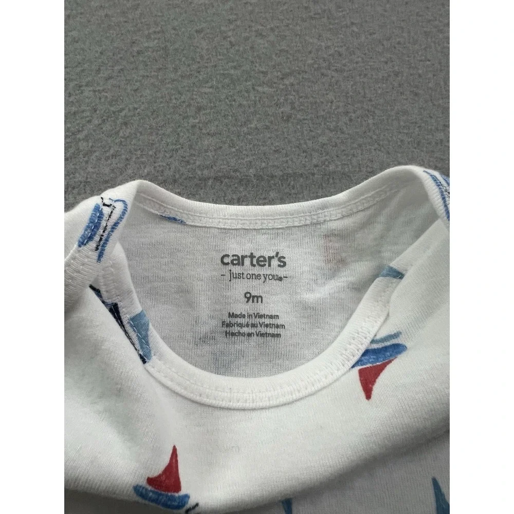 Carters Baby Toddler Boy 9 Months Nautical‎ Shorts Set Short Sleeve Seersucker